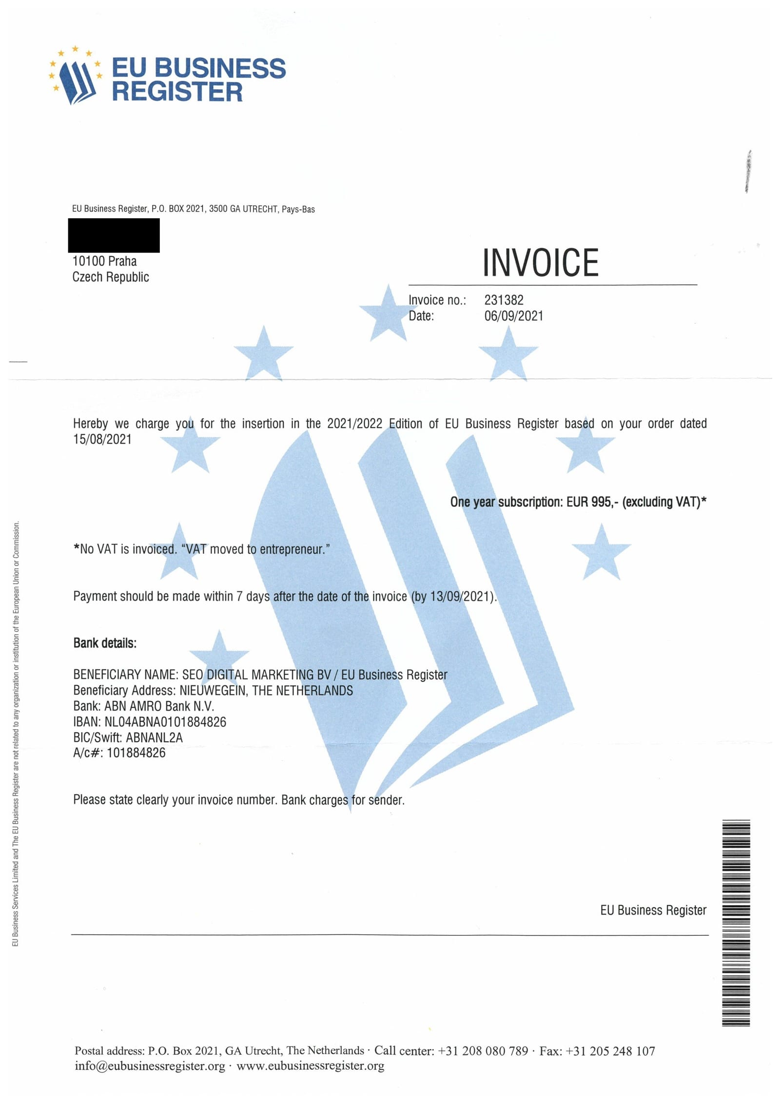 Spam “EU Business Register”: Qué sucede si no pagas Spam “EU Business Register”: Qué sucede si no pagas