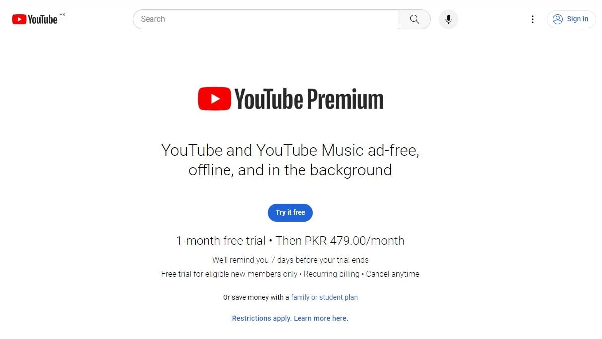 Get YouTube Premium for 53¢ a Month Get YouTube Premium for 53¢ a Month